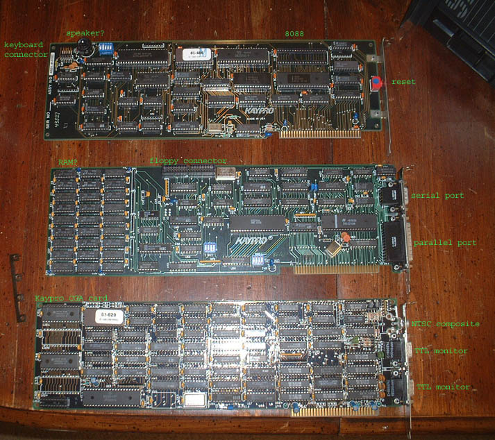kaypro 16 computer cards